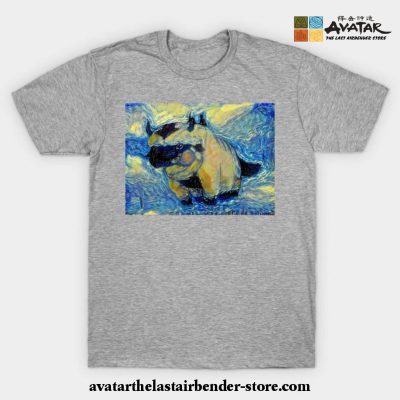 Appa In Flight Avatar The Last Airbender Starry Night T-Shirt Gray / S