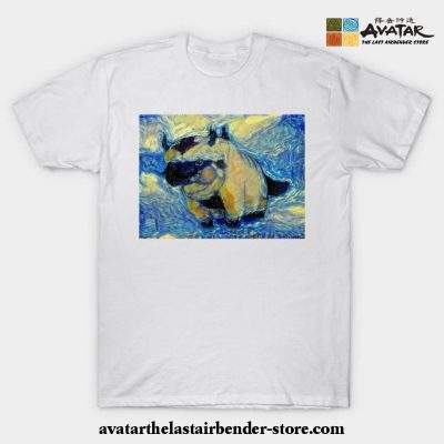 Appa In Flight Avatar The Last Airbender Starry Night T-Shirt White / S