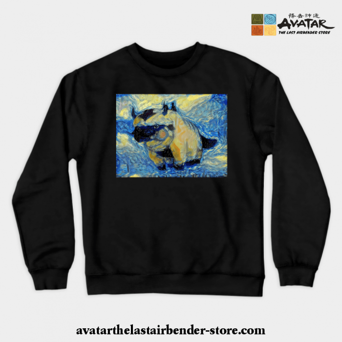 Appa In Flight Starry Night Crewneck Sweatshirt Black / S