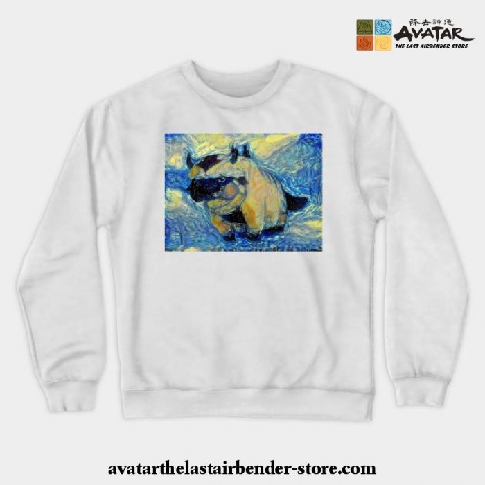 Appa In Flight Starry Night Crewneck Sweatshirt White / S