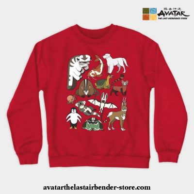 Avatar Menagerie Crewneck Sweatshirt Red / S