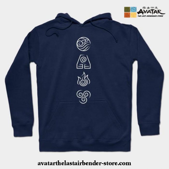 Avatar The Last Airbender - 4 Nations Hoodie Navy Blue / S