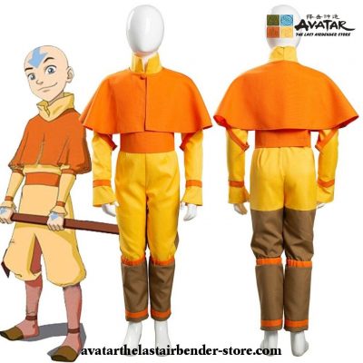 Avatar: The Last Airbender - Aang Cosplay Costume Kids Jumpsuit Outfits