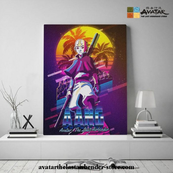 Avatar The Last Airbender - Aang Sunset Canvas Wall Art