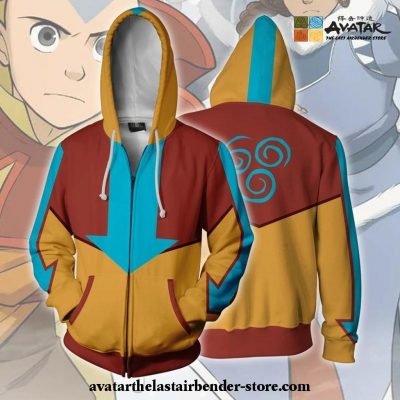 Avatar: The Last Airbender - Aang Zip Up Hoodie Cosplay Costume