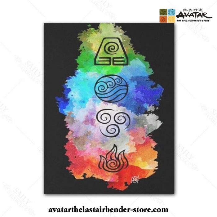 Avatar The Last Airbender - The Four Elements Color Full Wall Art