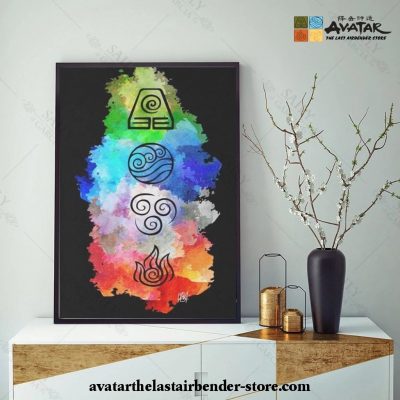 Avatar The Last Airbender - The Four Elements Color Full Wall Art