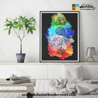 Avatar The Last Airbender - The Four Elements Color Full Wall Art