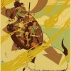 Avatar The Last Airbender Team Fly Vintage Kraft Paper Poster