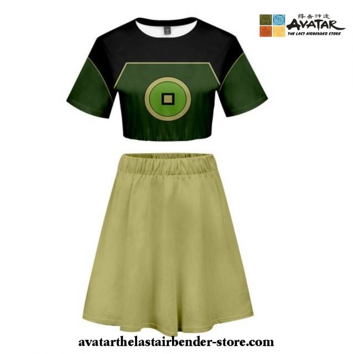 Avatar: The Last Airbender Tops & Skirt Cosplay Costume Women Girl B / Xs