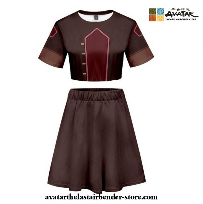 Avatar: The Last Airbender Tops & Skirt Cosplay Costume Women Girl C / Xl