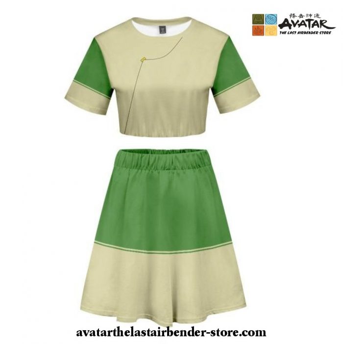 Avatar: The Last Airbender Tops & Skirt Cosplay Costume Women Girl G / M