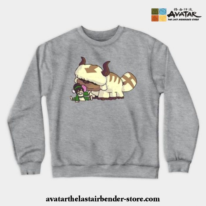 Bison Kisses Crewneck Sweatshirt Gray / S