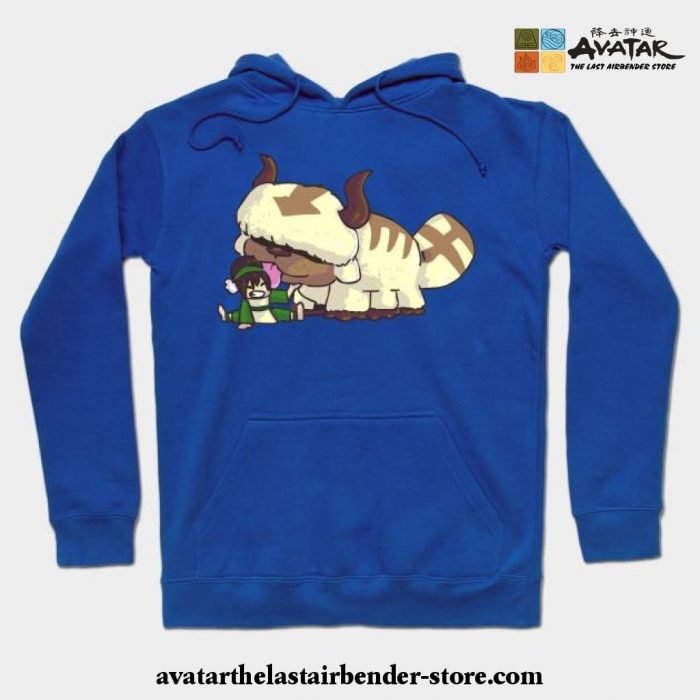 Bison Kisses Hoodie Blue / S