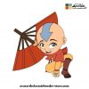 Cute Aang Car Sticker