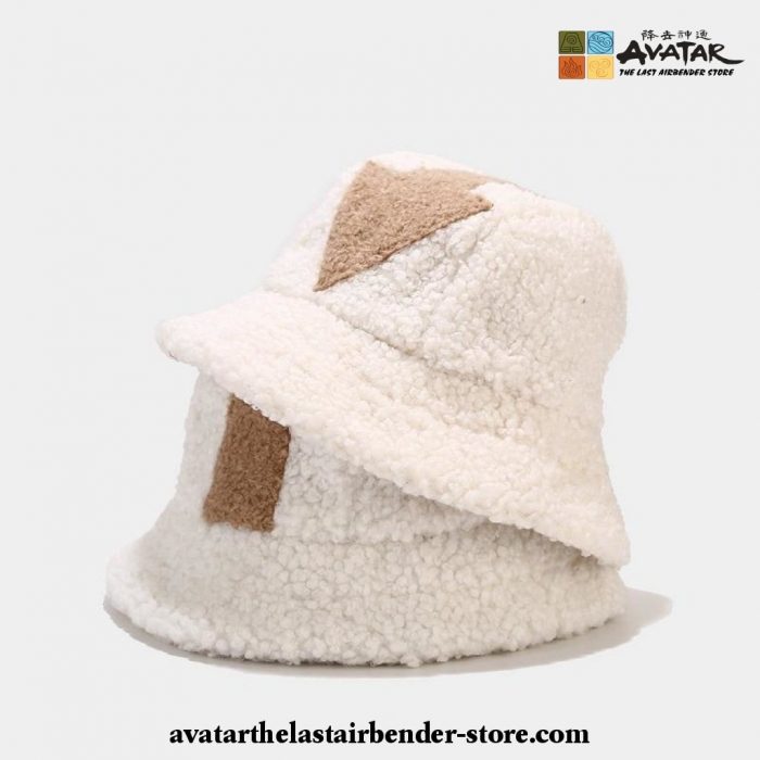 Cute Avatar The Last Airbender Appa Plush Bucket Hat Lamb Wool Winter Warm