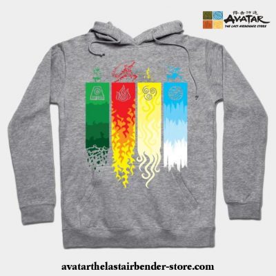 Element Symbols Avatar The Last Airbender Hoodie Gray / S