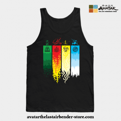 Element Symbols Avatar The Last Airbender Tank Top Black / S