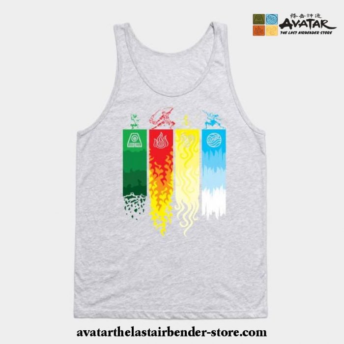 Element Symbols Avatar The Last Airbender Tank Top Gray / S