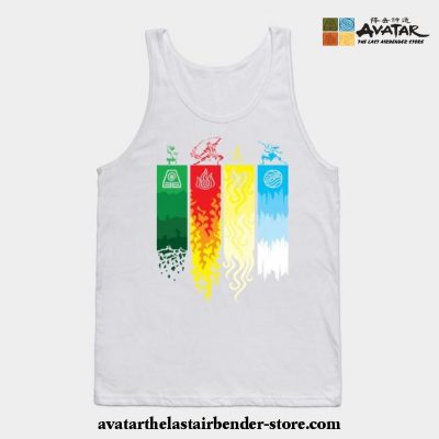 Element Symbols Avatar The Last Airbender Tank Top White / S