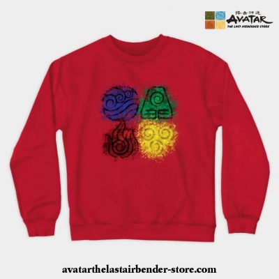 Four Elements Crewneck Sweatshirt Red / S