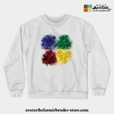 Four Elements Crewneck Sweatshirt White / S