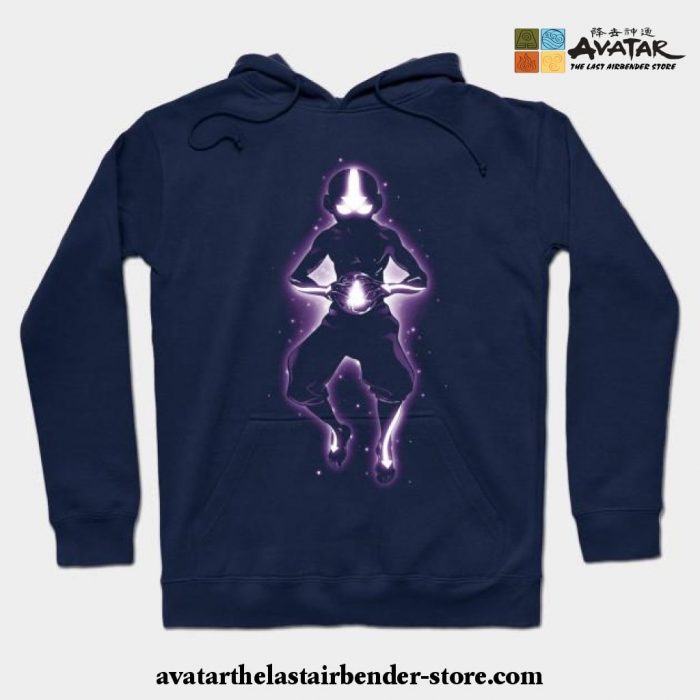 Meditating Avatar Aang Hoodie Navy Blue / S