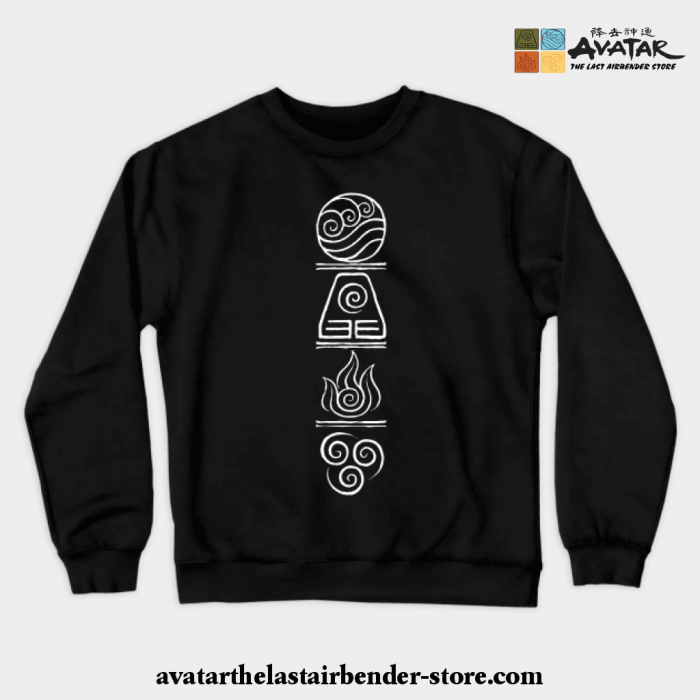 The Four Elements Crewneck Sweatshirt Black / S