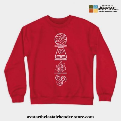 The Four Elements Crewneck Sweatshirt Red / S