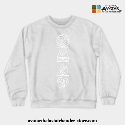 The Four Elements Crewneck Sweatshirt White / S