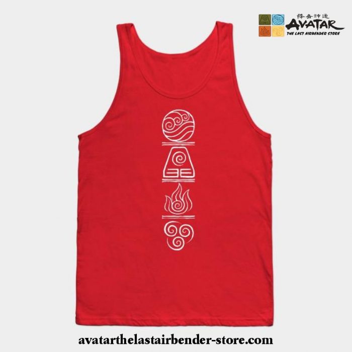 The Four Elements Tank Top Red / S