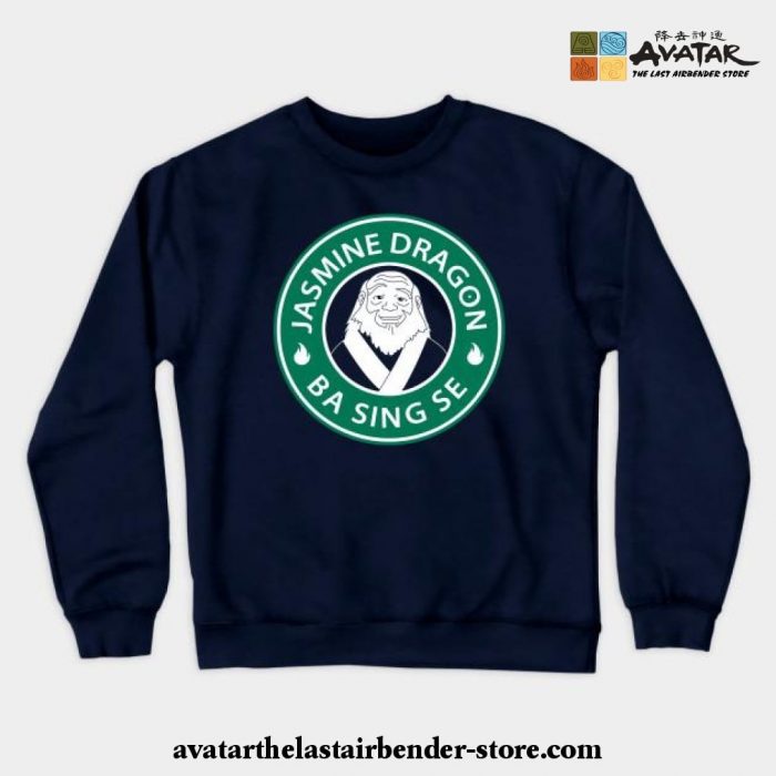 The Jasmine Dragon Uncle Iroh Avatar Crewneck Sweatshirt Navy Blue / S