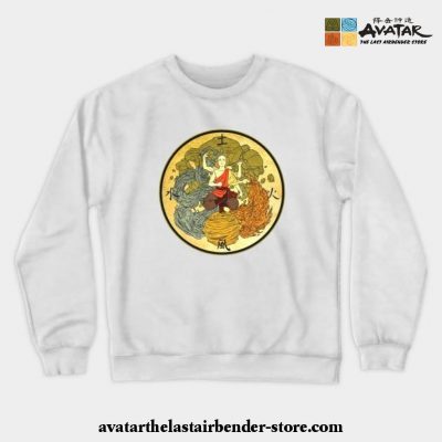 The Powerful Of Aang Crewneck Sweatshirt White / S