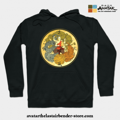 The Powerful Of Aang Hoodie Black / S