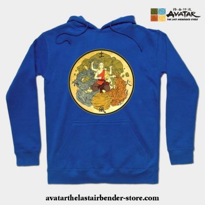 The Powerful Of Aang Hoodie Blue / S