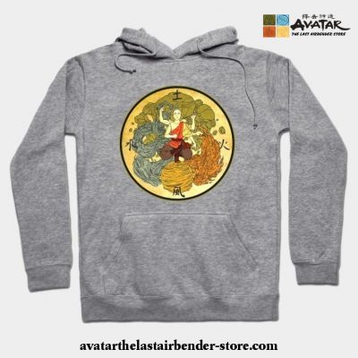 The Powerful Of Aang Hoodie Gray / S