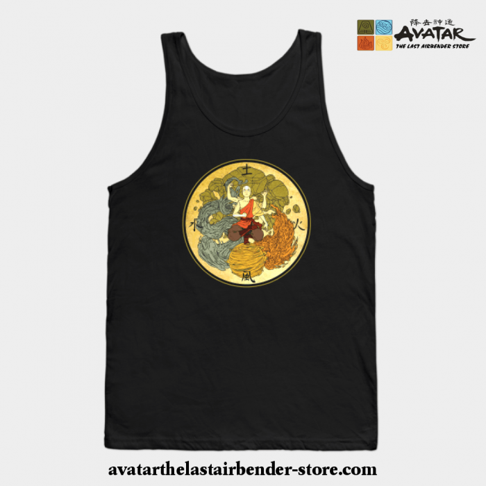 The Powerful Of Aang Tank Top Black / S