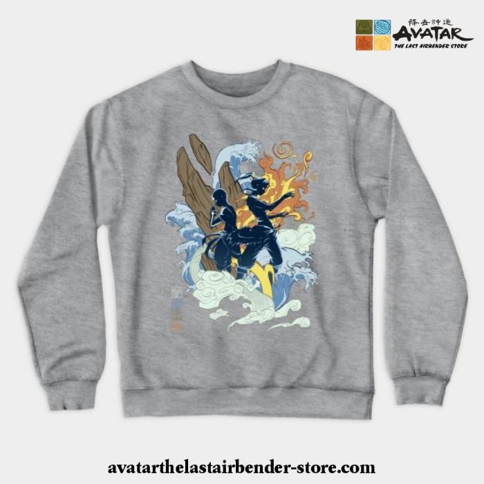 The Two Avatars Crewneck Sweatshirt Gray / S