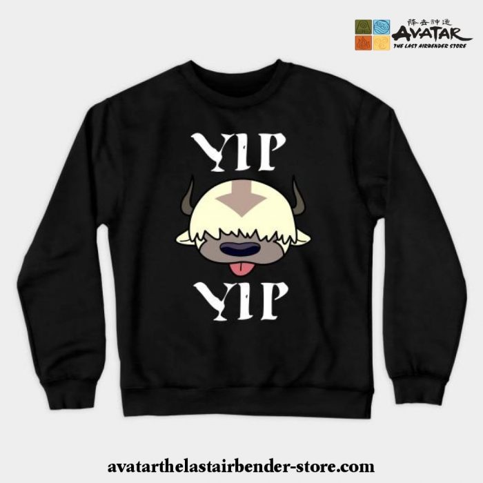 Yip Appa Avatar The Last Airbender Crewneck Sweatshirt Black / S