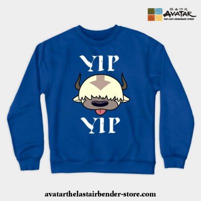 Yip Appa Avatar The Last Airbender Crewneck Sweatshirt Blue / S