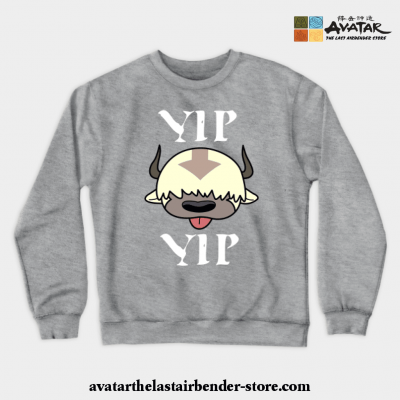 Yip Appa Avatar The Last Airbender Crewneck Sweatshirt Gray / S