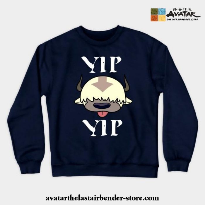 Yip Appa Avatar The Last Airbender Crewneck Sweatshirt Navy Blue / S