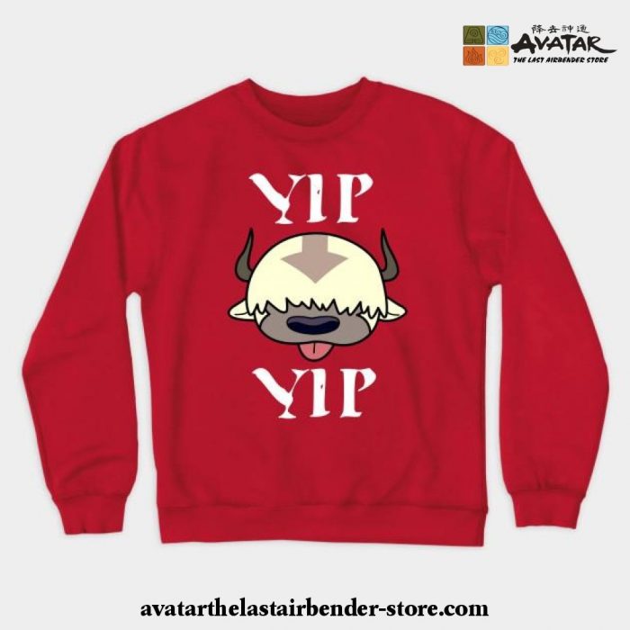 Yip Appa Avatar The Last Airbender Crewneck Sweatshirt Red / S