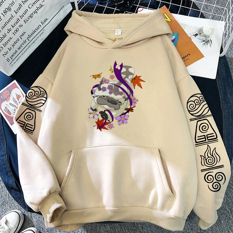 Kawaii Appa Avatar The Last Airbender Anime Hoodies Casual Clothing Harajuku Aesthetic Graphics Ulzzang 90s Oversized - Avatar The Last Airbender Store