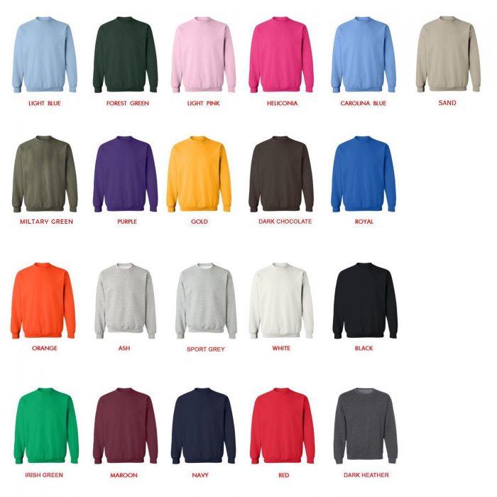 sweatshirt color chart 1 - Avatar The Last Airbender Store