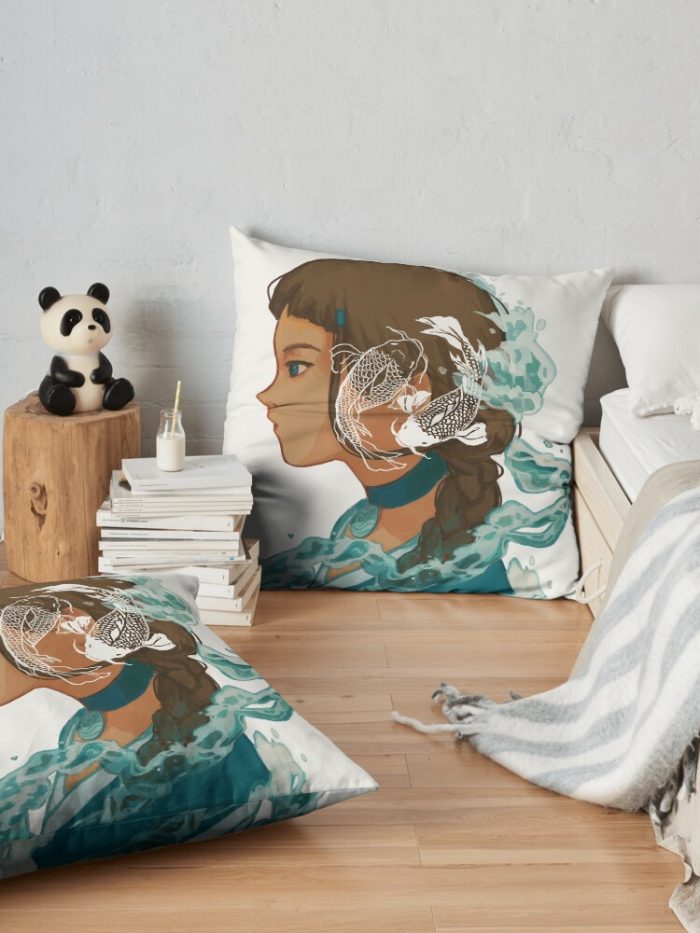 Katara Throw Pillow Official Avatar The Last Airbender Merch