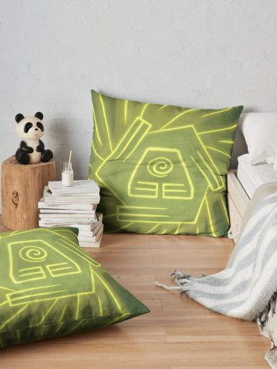 Earth Green Throw Pillow Official Avatar The Last Airbender Merch