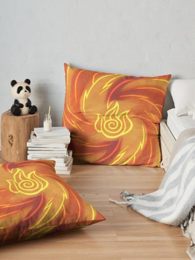 Fire Red Throw Pillow Official Avatar The Last Airbender Merch