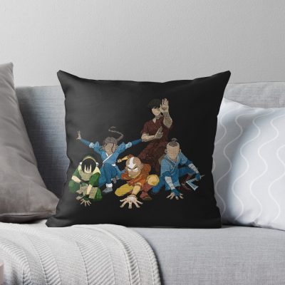 Avatar The Last Airbender Group Throw Pillow Official Avatar The Last Airbender Merch