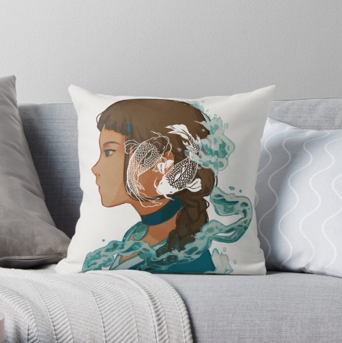 Katara Throw Pillow Official Avatar The Last Airbender Merch